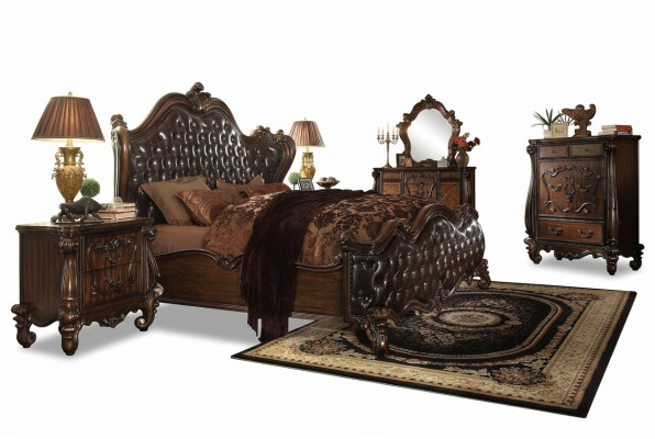 Luxe Klasse Slaapkamer Set Barok Rococo Beddecor Dubbel Bed Bedden