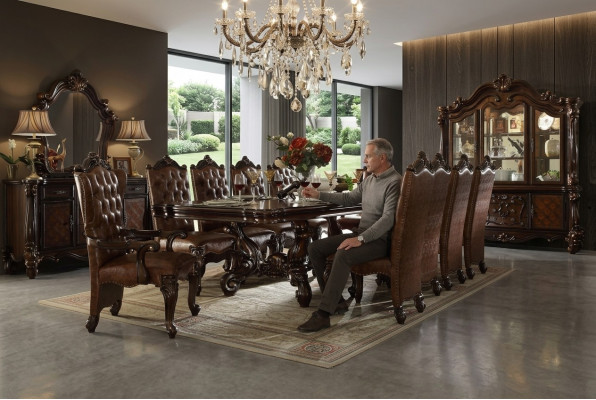 Eetkamer set 9-delig Barok Rococo tafel 8x stoelen stoel groep