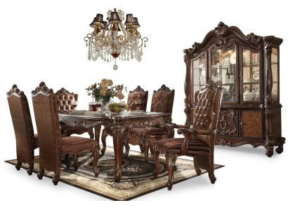 Compleet decoratieset eettafel + 6 stoelen eetkamerset eetgroep houten tafel