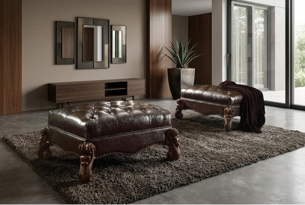 Voetenbank Kruk Gestoffeerde kruk Zithocker Ottomaanse kruk Chesterfield kruk Barok