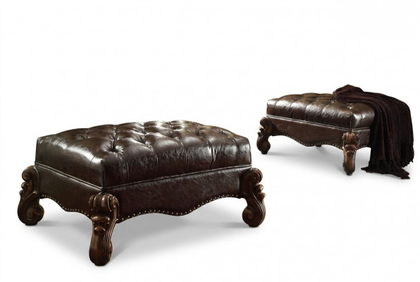Voetenbank Kruk Gestoffeerde kruk Zithocker Ottomaanse kruk Chesterfield kruk Barok