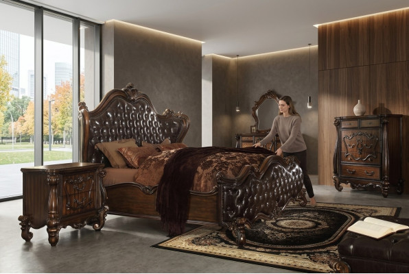 Ontwerp bed dubbele luxe decor slaapkamer bedden leer hotel 180x200cm
