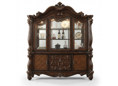 Luxe vitrinekasten kabinet hoekkast hoekvitrine glas nieuw barok.