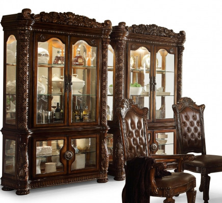 Vitrine kast Vitrines Woonkamer Kijkkasten Barok Rococo Hout