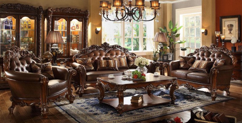 Compleet set bankstel 5-delig. Salontafel Sofa Bankstel Hout Zitlandschap