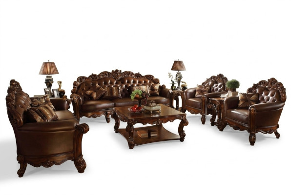 Lederen sofa, sofagarnituur set, garnituur, couchgroep, Chesterfield sofa, barok.