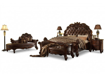 Koninklijk tweepersoonsbed met 2 nachtkastjes en een console compleet set.