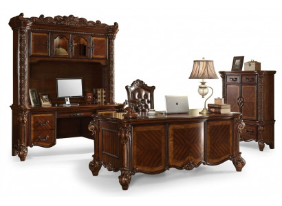 Kantoor bureau stoel computer bureau tafel houten tafel stoel 3-delig meubilair