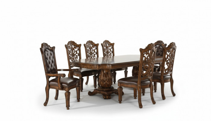 Barok Rococo-stijl meubels Eettafel Tafels Set Eetkamer Gebeeldhouwd