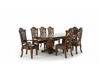 Barok Rococo-stijl meubels Eettafel Tafels Set Eetkamer Gebeeldhouwd