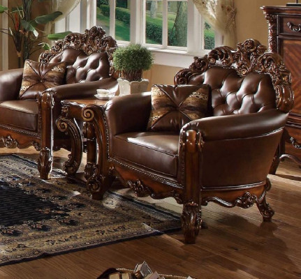 Lederen fauteuil 1-zitsbank Banken Bekleding Ontwerp Luxe Klassieke eenzitter