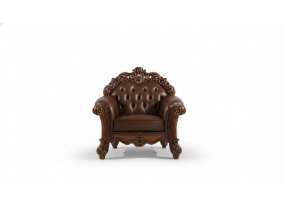 Lederen fauteuil 1-zitsbank Banken Bekleding Ontwerp Luxe Klassieke eenzitter
