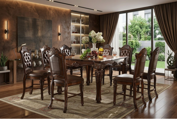 Koninklijke eettafel Klassieke tafel Tafels Houten tafel Barok Rococo.
