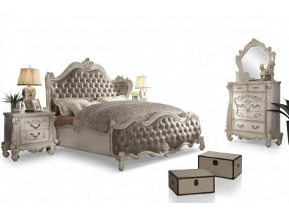 Klassieke slaapkamer set Bed Nachtkastje Ladekast Spiegel 5-delig.