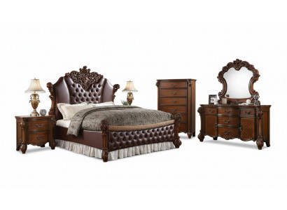 Bed Kussens Design Luxe Hotel Tweepersoonsbed Slaapkamer Lederen Decoratie