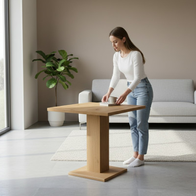 Ontwerper salontafel bijzettafel bank woonkamer 55x55cm Vierkante tafel