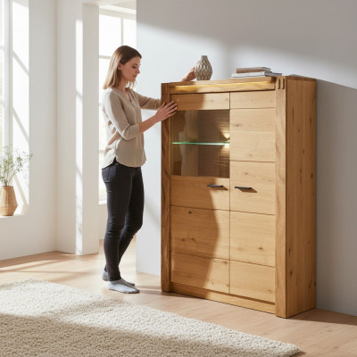Vitrine Dressoir Kast Plank Modern Stijl Woonkamer Ladenkasten Glas Collectie