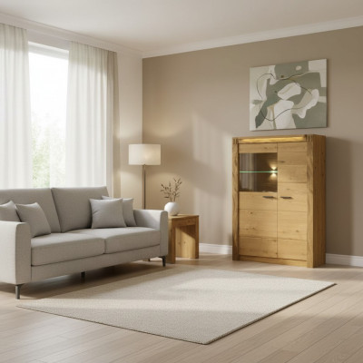 Vitrine Dressoir Kast Plank Modern Stijl Woonkamer Ladenkasten Glas Collectie