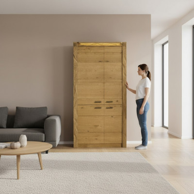 Hoge kast Multifunctionele kast Laden Woonkamer plank Vitrine Antieke stijl Nieuw