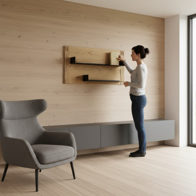 Wandplank Wandplank Plank Boekenplank Woonwand Woonkamer Wand Plank 116x60cm