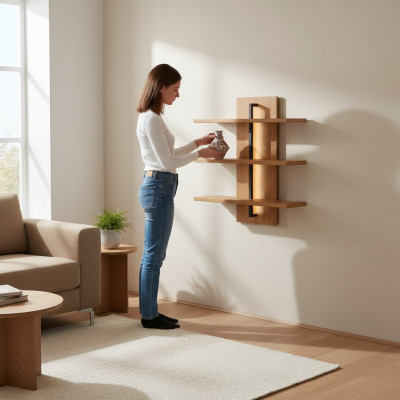 Legplank Hotel Stijl Woonkamer Muurplank Boeken Legplanken Kast Rekken 80x87cm