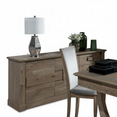 Ladenkast kast met spiegel xxl dressoir buffet hout nieuw dressoir 2-delige houten set