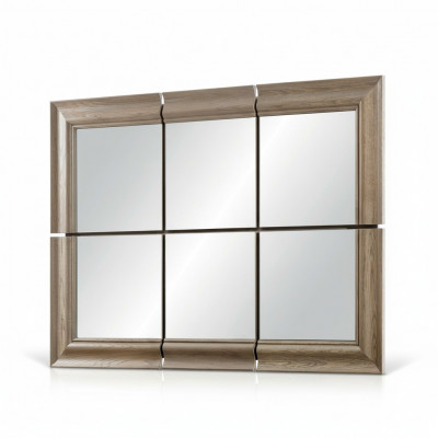 Moderne Grote Spiegel Wandspiegel Echt Houten Frame Hangspiegel Nieuw 146x105cm