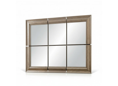 Moderne Grote Spiegel Wandspiegel Echt Houten Frame Hangspiegel Nieuw 146x105cm