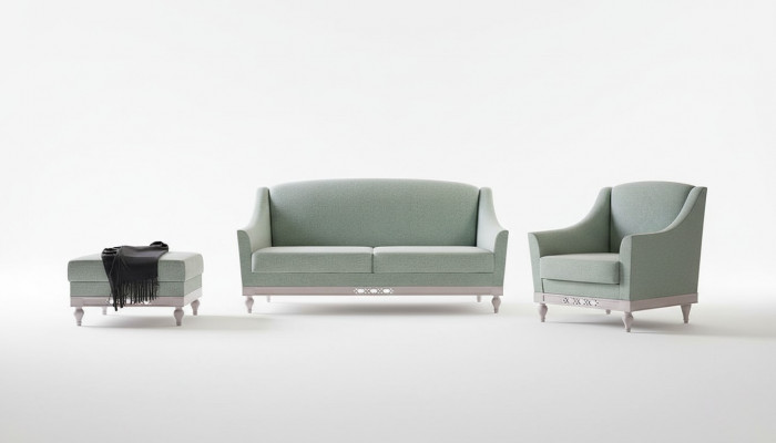 Sofa set 3-zits bank Bankstel Moderne banken Stof
