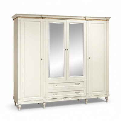 Klassieke kasten Kast Kastwand 4 deuren Houten meubels Slaapkamer