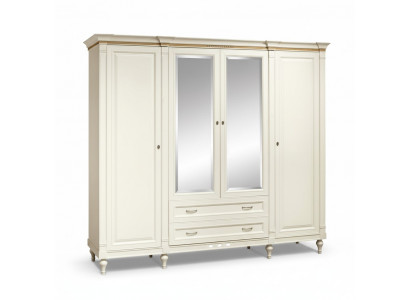 Klassieke kasten Kast Kastwand 4 deuren Houten meubels Slaapkamer