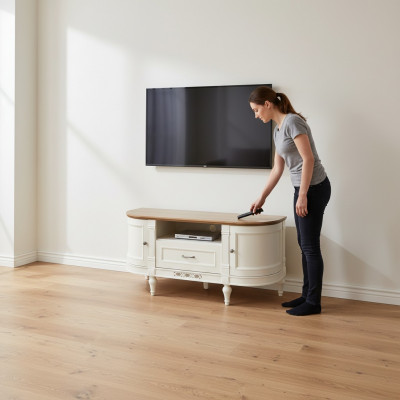 Houten dressoir Sideboard commodes woonkamer kast 135cm Low Boards Antieke stijl
