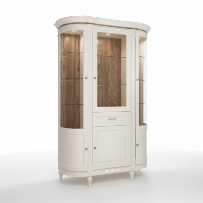 Klassieke kasten vitrine hout Edele luxe glazen kast houten rek