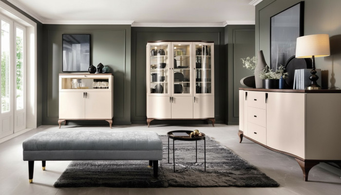Klassieke kasten vitrine vitrines hout kostbare luxe glazen kast hout