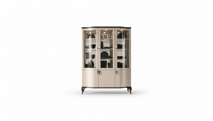 Klassieke kasten vitrine vitrines hout kostbare luxe glazen kast hout