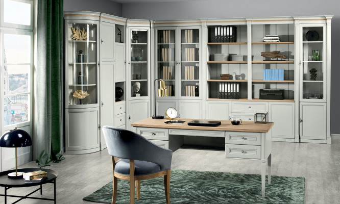 Bureau inrichting tafel met laden werkkamer thuiskantoor bureau nieuw