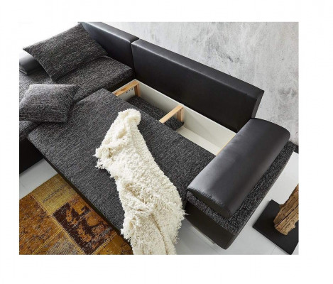 Hoekbank L-vorm Bank Bank Ontwerp Slaapbank Bekleding Bedfunctie Textiel