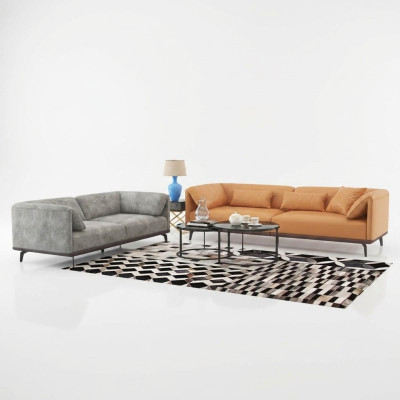 Sofa set 4+3+2 leren bank bankstel ontwerp moderne bankstel