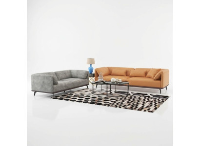 Sofa set 4+3+2 leren bank bankstel ontwerp moderne bankstel