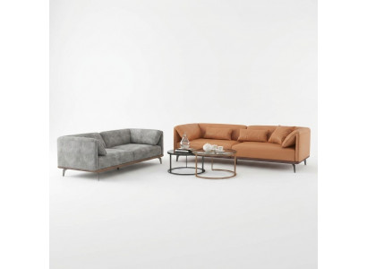 Sofagroep 3+2+1 leren bank bankstel Design Moderne bankstellen