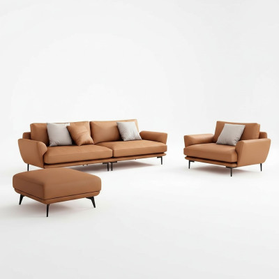 Sofa set 4+3+2 Leren bank Bankstel Set Ontwerp Modern Sofa