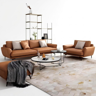 Bekleedde bankstellen Stof Luxe woonkamerbankstel 3+2+1 set Bankstel leer