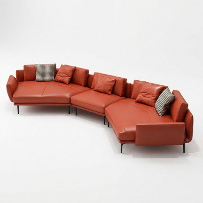 Woonlandschap set Ontwerp Modern Sofa Hoekbank Sofa U-vorm Leren Bank Couch