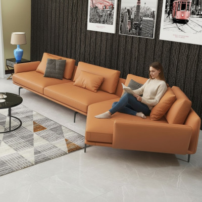 Hoekbank L-vorm Stoffen Bank Woonlandschap Set Design Modern Bank Trapezium Nieuw