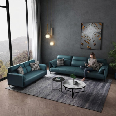Sofa 3-zits leren bankstel bank woonlandschap set design modern zitplaats