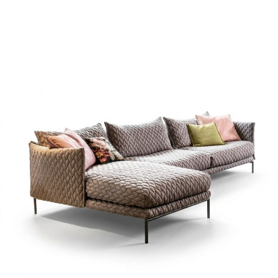 Hoekbank L-vorm Bank Woonlandschap Set Ontwerp Modern Bankstel Stof Textiel Nieuw