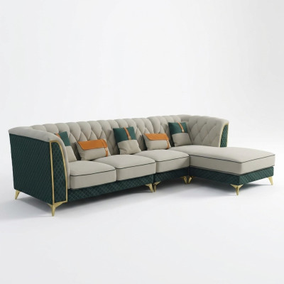 Ontwerp hoekbank L-vorm leren bank bank woonlandschap set design moderne banken