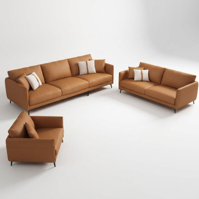 Bankstel 3+2+1 zits leren bank bankstel woonlandschap set design modern