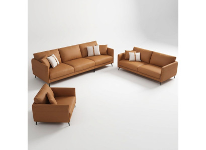 Bankstel 3+2+1 zits leren bank bankstel woonlandschap set design modern
