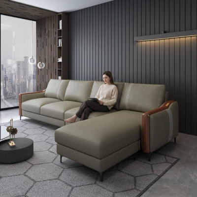 Zit leren bank bank woonlandschap set design moderne banken hoekbank L-vorm